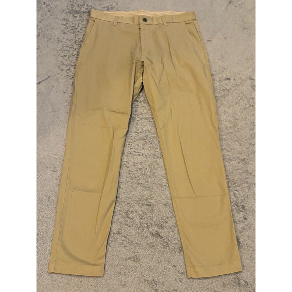 Fabletics High Side Chino Pants Mens 32x32 (32x30) Slim Fit PT2355676 Khaki Golf